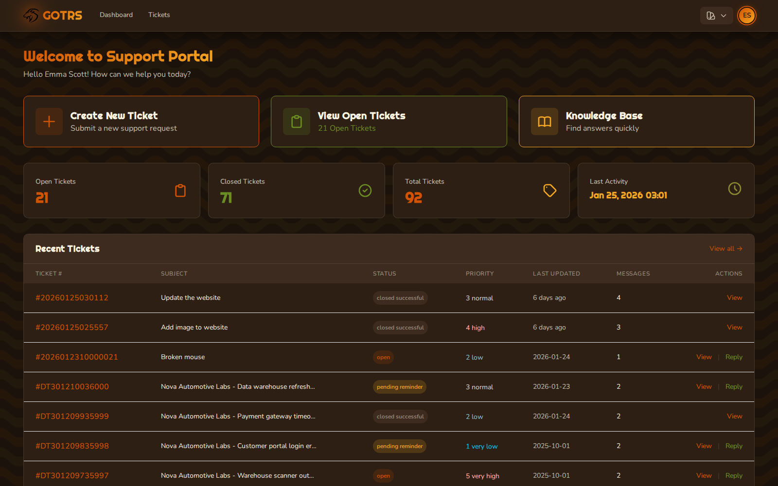 GoatFlow Customer Portal